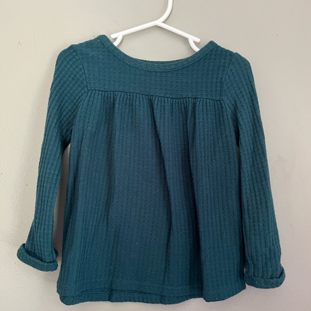 Girls cozy waffle knit top - size 3T cat & jack